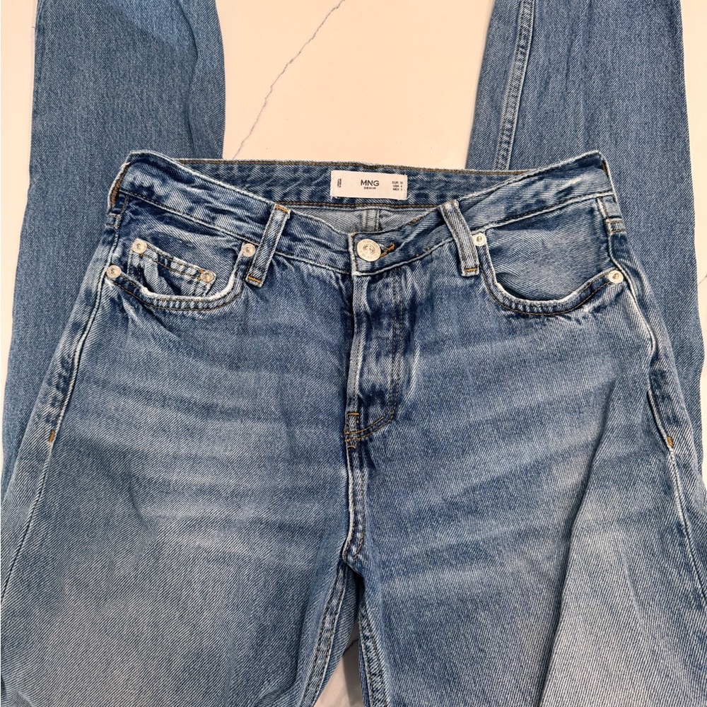 Mango Distressed Denim Jeans Size 4